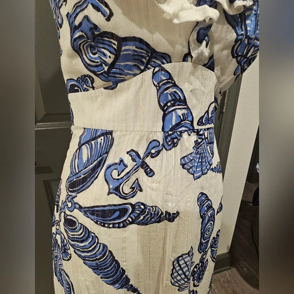 Lilly Pulitzer Nefertiti Halter Maxi Dress "Fallin' in Love" Sz 4 - Picture 5 of 10